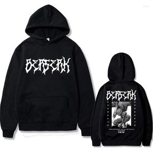 Herren Hoodies 90er Jahre Vintage Anime Berserk Guts Hoodie Manga Style Swordsman Gatsu Sacrifice Zodd Herren Pullover Male Fashion Sweatshirt