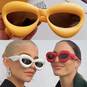 Oval Sunglasses Lunettes de Soleil Designer Womens Designer Glasses LW40097I Cat Eye Acetate Fiber Frame Sunglasses Fashion Party Beach Glasses
