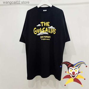 T-shirts masculinas Vetements T-Shirt Men Women 1 1 Melhor qualidade Oversized Yellow Letter Foam Printing T Shirt Tops Tee VTM T230602