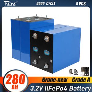 3.2V 280AH LIFEPO4 Uppladdningsbart batteri litium järnfosfat solcell djup cykel för golf vagn rv båt eu us tullfri