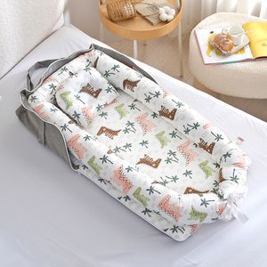 Sängskenor med kudde 85x45cm Babynest Travel Spädbarn Toddler Cradle för Born Portable Crib Baby Bassinet Bumper 230601