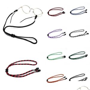 Eyeglasses Chains Fashion Adjustable Eyeglass Chain Rope Neck Cord Strap Stretchy Glasses Lanyard Sunglasses Holder Eyewear Accessor Dhxbf