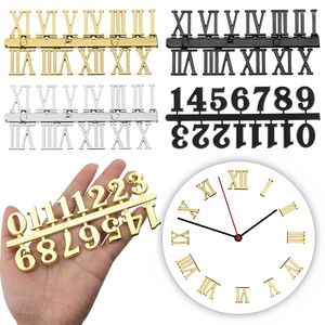 Relógios de parede numerais de relógio diy peças de reposição romanas digitais para decoração de arte em casa ferramentas de reparo de quartzo de número arábico