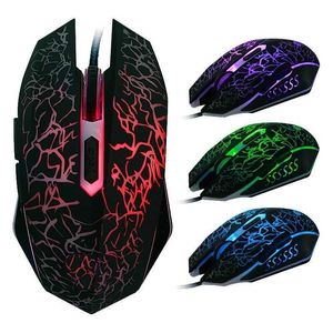 Kolorowa LED Computer Gaming Mysz Mysz Ultra precyzyjna gra dla DOTA 2 LOL Gamer 2400 DPI USB Wired Mousel7x9