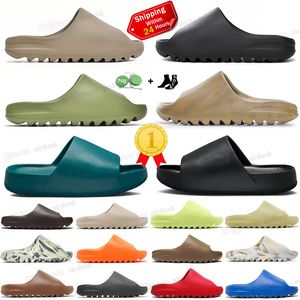 Projektowne slajdy Sandały dla kobiet mężczyzn Slajd Kaptaki Onyx Pure Ocher Bone Slider Slider Glow Green Desert Sand Black Ararat Lekt Mens guma moda duża rozmiar buta 36-41