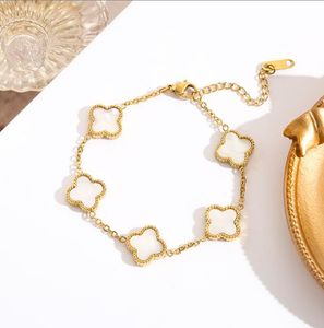 Nyaste modebilar Cleef Pendant Necklace 4/Four Leaf Clover Designer smycken guld pläterad för kvinnokedja van cleefity halsband bröllopspresent