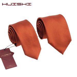 Neckband Solid Color Classic Men's Ties Fashion Design Slim Orange Neck Ties For Men Shirt Collar Accessorie Rands Plaid Wed Tie Cravat 230601