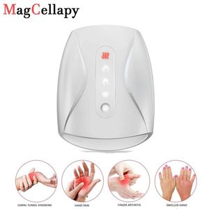 Produkter Electric Hand Massager Device Palm Finger Acupoint Trådlös massage med lufttryck och värmekomprimering för kvinnors skönhet