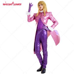Anime kostümleri unisex komik sevgililer cosplay ceket ve pantolon cadılar bayramı için eldiven ve kemer ile ayarlanmış z0602