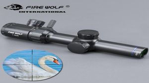 Frie Wolf 14x20 Hunting Rifle Scope Green Red Illuminated Riflescope med Range Finder Reticle Caza Rifle Scope Air Rifle Opti9069056