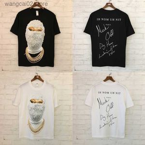 T-shirts masculinas de manga curta IH NOM UH NIT Mask T-shirt Summer Tee Men Women de alta qualidade Pearl Man Print Graphic Casual Tops Atacado T230602