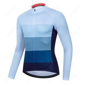 Cycling Shirts Tops Mens Cycling Long Jersey Autumn Clothing Cycling Jersey White Bike Long Sleeves Team Bicycle Clothes Mallot Ciclismo Hombre 230601