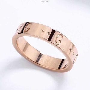 Fashion Europe Style Ring Designer Plain Rings Lucury Steel Engraved Letter g Mens Women Jewelry Man High Quality Casual Ring D2111103hlo110cstz