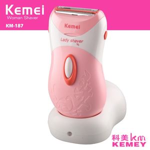 Depilador feminino barbeador elétrico raspagem depilação dispositivo depilador senhora depilação hairclipper kemei