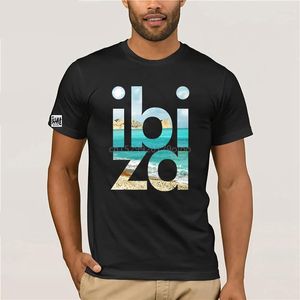 남성용 T 셔츠 청소년 짧은 슬리브 셔츠 디자인 기본 상단 남성 Ibiza Sun and Sea 8ball Originals Tees