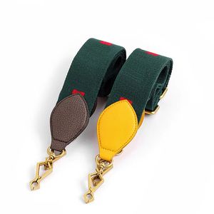 Marken-Designer-Taschenriemen für Damen, grün-rote Riemen, 70 bis 130 cm, verstellbare Umhängetaschen, Gürtelriemen für modische Schulter-Geldbörse G98355