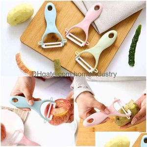 Fruit Vegetable Tools Creative Ceramic Peeler Potato Peelers Kitchen Accessories Tool Kitchens Supplies Ceramics Fruits Knife Skin Dhohc