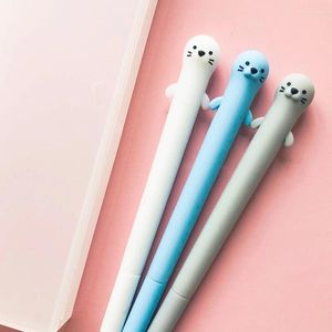 Cute Velvet Silicone Gel Pen Rollerball School Office Supply Stationery 0.5mm Black Ink