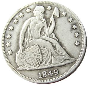 US 1849 Oturmuş Liberty Dolar Gümüş Kaplama Para Kopyası