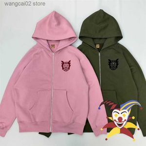 Erkek Hoodies Sweatshirts hırka insan yapımı karikatür yarasa elmas vintage kapüşonlu erkekler kadınlar pembe büyük boy kazak kapüşonlu T230602