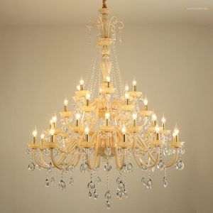 Chandeliers Nordic Style Living Room Crystal Chandelier Stair Large Hanging El Engineering Ceiling Wedding Lighting Lamps