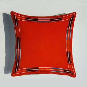 Luxus-Kissenbezüge, rot bedruckt, Pferdebezug, H-Kissenbezug, dekorative Kissen für Sofa, kariertes Chucky-Überwurfetui, Stuhl, Wohnzimmer, Schlafzimmer, 45 x 45 cm