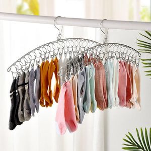 Hangers 6-20 Clips Stainless Steel Clothes Drying Hanger Windproof Sock Underwear Rack Clip Artifact Laundry Airer