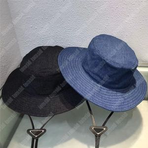 Woman Bucket Hat Denim dżinsja męska mens szerokie grzbiet designerskie czapki wiadra letnie moda dopasowana plażowa kapelusz kasquette bob bob