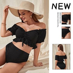 Roupas de banho para gestantes Conjunto de tanquínis para gestantes sexy cor sólida sem alças manga curta bralette roupa de banho para grávidas maiôs de praia 230601