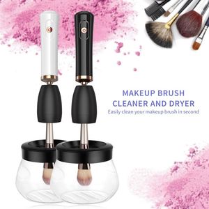 Borstar Makeup Brush Cleaner Type Laddad multifunktionsmaskin Silikon Snabbtvätt och torkning av elektriska automatiska spinnverktyg