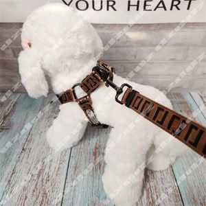 Designer Dog Collars Leashes Set Fashion Letter Dog Leash Luxury Brand Dogs Lead Fashion Casual Adjustable Pulling Rope