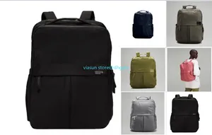 Mochila LL 23L Sacos de Ioga Mochilas Laptop de viagem ao ar livre Sacos de esportes à prova d'água Adolescente Escola Preto Cinza