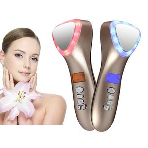 Massageador mais novo crioterapia ultrassônica quente e frio martelo vibração face lifting massageador ultrassom rosto rápido encolher poros rejuvenescimento da pele