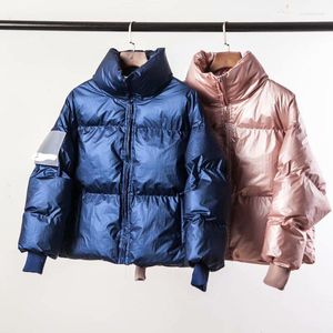 Gabardinas femininas inverno casaco curto engrossado roupas de pão 2023 gola coreana algodão quente tendência parkas