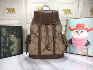 2023 Designer Luxury Drawstring Bucket Backpackd Canvas Dark Brown 678829 Small Backpack school bags for teenage girls Size: 34*42*16cm backpacks