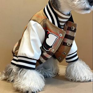 Fashion Clothes Designer Dog Dog Accessories Autumn And Winter Baseball Jacket Cat Plush And Thick Insulation Jacket Teddy Clothing