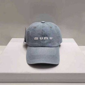 Boné De Beisebol Miu Denim Feminino Chapéu Hip Hop Letter Caps para Senhoras Homens Ao Ar Livre Viseira de Verão Outono Casual Snapback Sun Gorras 32jub