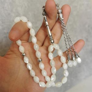 Strand Natural White Shell Misbaha Factory Wholesale Muslim Bracelet 33 Islamic Prayer Beads Tasbih Rosary Tesbih Tasbeeh Sibha