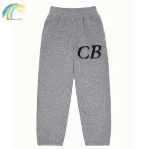 Men's Pants Winter New Letter Jacquard Cole Buxton Knit Trousers Men Women High Quality Oversize Loose design666S