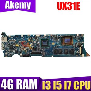 Moderkort UX31E Original Moderkort för Asus UX31 UX31E Laptop Motherboard med i3 i5 i7 CPU 4G/RAM UX31E Moderkort Test 100% OK