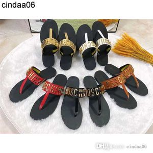 Slippers Sandals Designer Shoes Flip Flops Hardware Decorative Herringbone