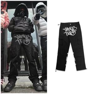 Minus Twocargos Męskie spodnie bojówki markowe spodnie Casual Loose Punk Rock Proste spodnie z szerokimi nogawkami Streetwear Retro y2k Hip Hop Street Trend S-XXL
