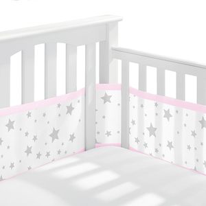 Bed Rails 2pcs Protector Baby Nursery Breathable Bumper Onepiece Crib Around Cushion Cot Pillows borns Decor 230601