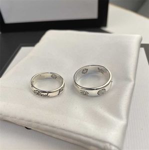 Colar de pulseira de joias de designer de alta qualidade 925 Sterling Love pássaro sem medo estilo simples casal anel para homens mulheres