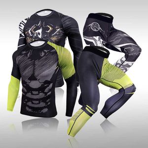 Men's Tracksuits Men's Compression Sportswear Suits Gym Tights Training Clothes Workout Jogging Sports Set Running Rashguard Tracksuit For Men J230601