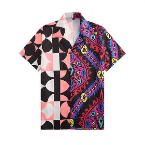 Camisas masculinas de grife de verão manga curta camisas casuais moda polos soltos estilo praia camisetas respiráveis camisetas roupas M-3XL LK71