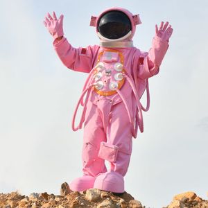 Costumi Space Suit Cartoon Mascot Costume Astronauta Photo Performance Puntelli Bambini Gonfiabile Astronauta Suit Cartoon Outfits DressChristmas Characteristi