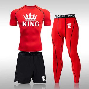 Herrspårar för herrskompression sportkläder kostymer körning spårdräkt snabb torr plus storlek gym tights träning kläder träning jogging sport set j230601