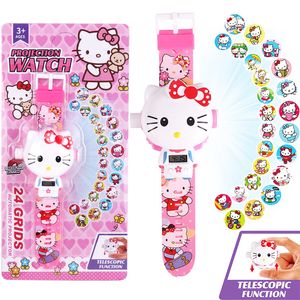Wholesale Kuromi Cinnamoroll Melody 24 kinds of cartoon pattern projection watches Novelty toys Children's game Playmate Holiday gift