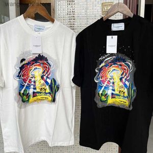 T-shirt da uomo Foto reali T-shirt CASABLANCA Spacehorse Spacecraft Stampa digitale 3D T-shirt manica corta in cotone 3XL per uomo Donna T230602